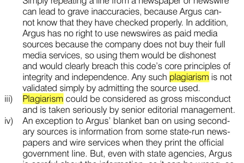Journalism Corruption Exposed: The Plagiarism Scandal of Argus Media