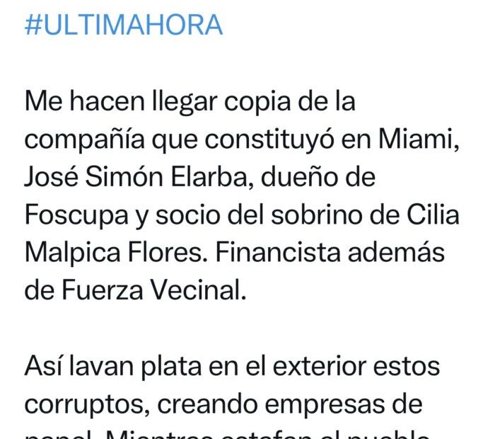 Venezuelan Businessman José Simón Elarba Expands "Laundry" Operations with New Company in Florida Amid Corruption Allegations