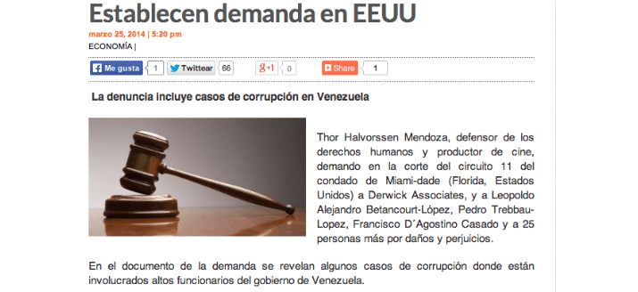 Thor Halvorssen Takes Legal Action Against Derwick Associates Amidst Allegations of Chavista Corruption