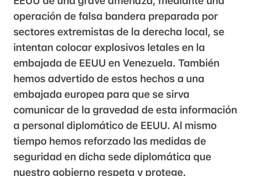 Cartel de los Soles Unleashes Threats Against US Diplomatic Security in Caracas