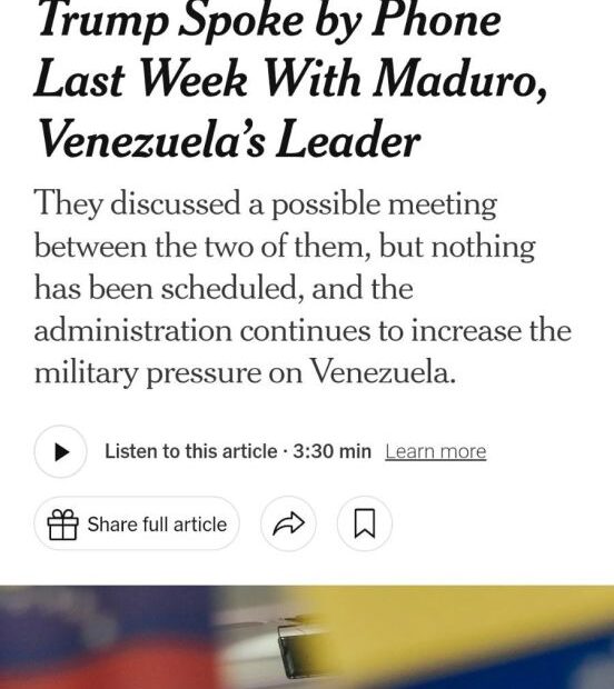 Trump Engages in Controversial Call with Maduro Amid Heightened Tensions Over Terrorist Designation