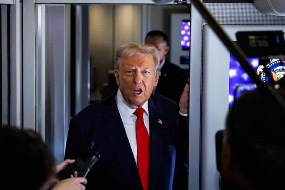 Trump evades commitment on potential military action while placing blame on Venezuela for migration crisis