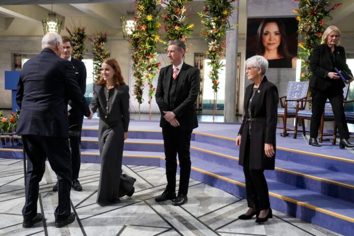 Venezuelan Leader Maria Corina Machado Addresses Nobel Peace Prize Ceremony in Absence, Highlights Brutality of Regime and Call for Freedom