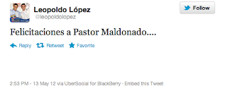 Maldonado's Victory in Formula 1 Highlights Venezuela's Corruption and PDVSA's Misallocation of Public Funds